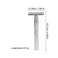 The Great Living Co Premium Double Edge Safety Razor Plus Blades - Silver